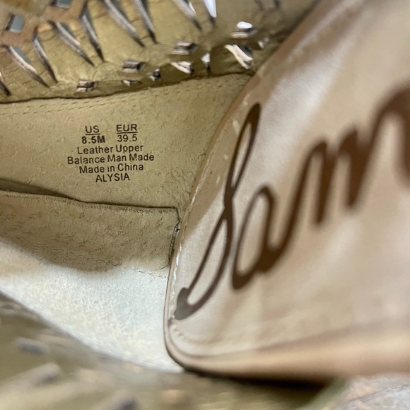 Sam Edelman Nude Buff Laser Cutouts Caged Open Toe Pumps Sz 8.5 Wedding Party - Picture 12 of 12